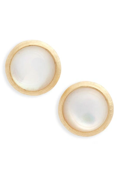 Marco Bicego Jaipur Semiprecious Stone Stud Earrings In White/gold