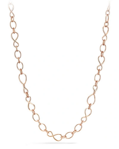 David Yurman Continuance Medium 18k Rose Gold Chain Necklace, 33" In Yellow Gold
