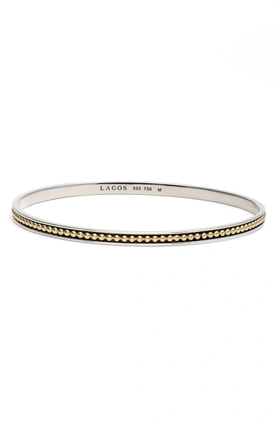 Lagos 18k Gold And Sterling Silver Enso Bangle Bracelet In Gold/silver