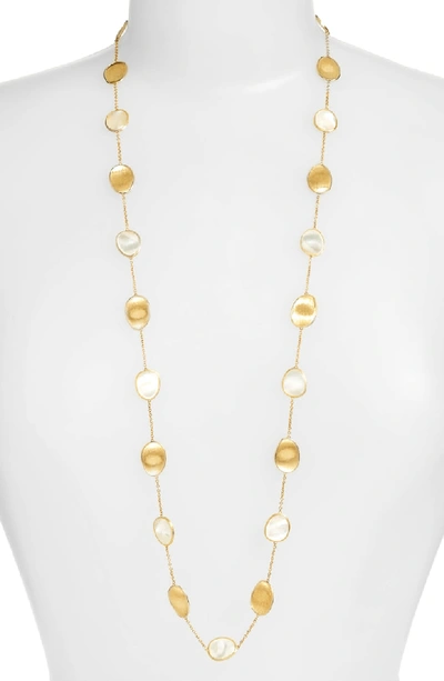 Marco Bicego 18k Yellow Gold Lunaria Mother-of-pearl Long Necklace, 36 In White/gold