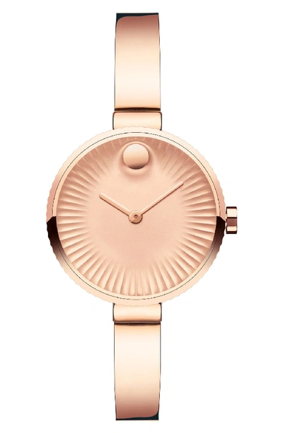 Movado 'edge' Bracelet Watch, 28mm In Rose Gold