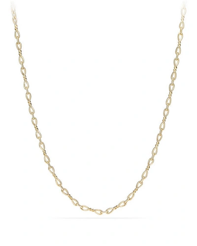 David Yurman Continuance Small 18k Yellow Gold Chain Necklace, 36"