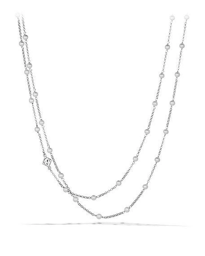 David Yurman Chain Necklace With Pearls In Silver