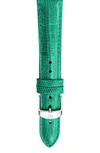 Michele Cobalt Lizard-embossed Leather Strap, 16mm In Green