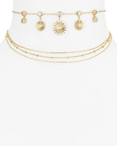 Jules Smith Galley Choker Necklace, 12 In Gold/clear