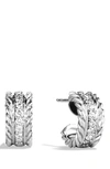 David Yurman Cable Classics Extra Small Earrings With Diamonds In Silver