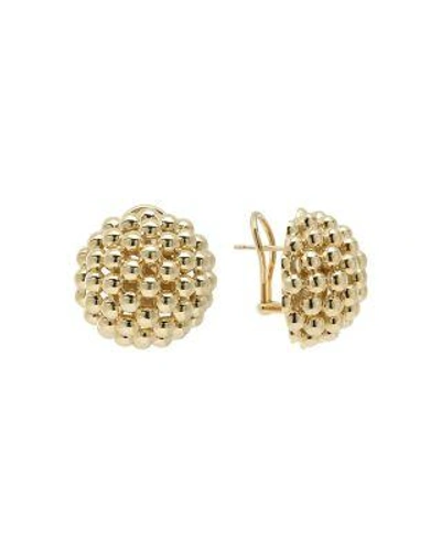 Lagos 18k Gold Caviar Bold Button Stud Earrings