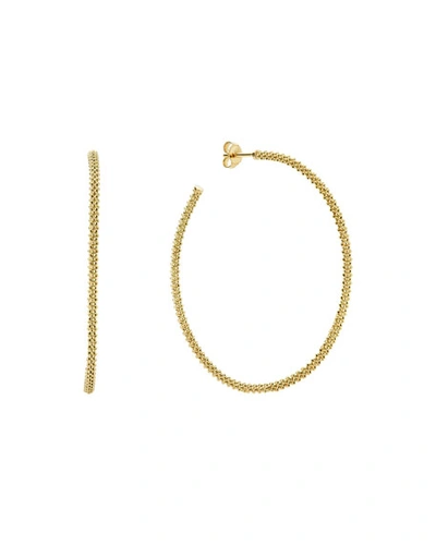 Lagos 18k Gold Caviar Beaded Hoop Earrings, 50mm