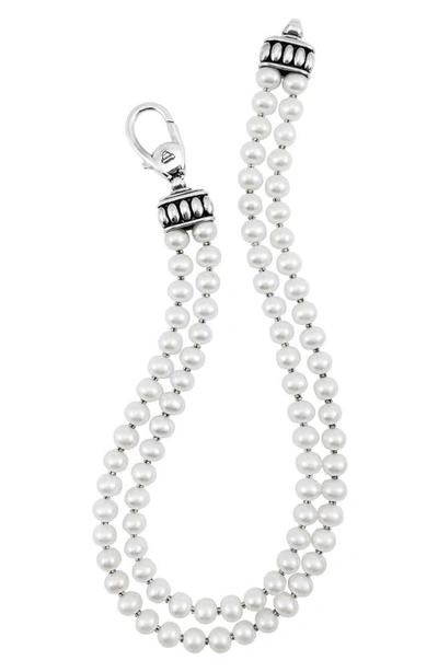 Lagos Luna Pearl Double-strand Necklace In White