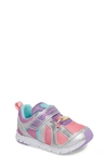 Tsukihoshi Kids' Rainbow Washable Sneaker In Silver/ Lavender