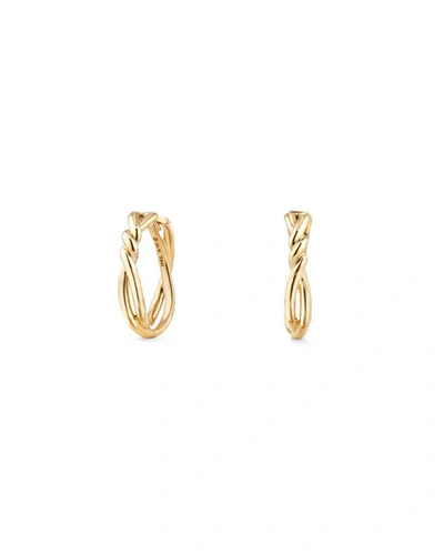 David Yurman Continuance Knot Hoop Earrings In 18k Gold