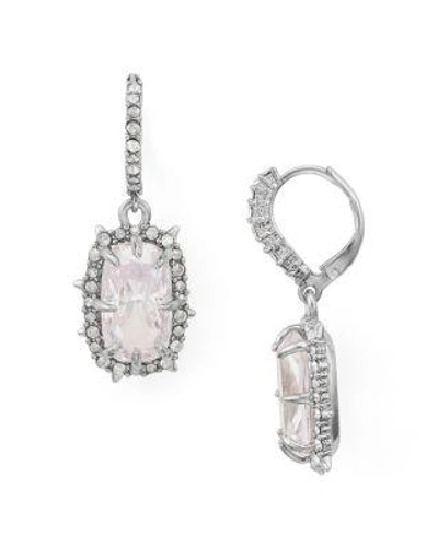 Alexis Bittar Crystal Leverback Drop Earrings In Silver