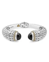 Lagos 18k Gold And Sterling Silver Caviar Color Onyx Cuff, 14mm In Black Onyx