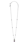 Lagos 18k Gold And Sterling Silver Caviar Color Necklace With Amethyst, 16