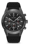 Vincero Rogues Chronograph Quartz Gunmetal Dial Mens Watch Gras-bla-x12 In Black,gunmetal