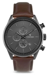 Vincero Chrono S Chronograph Quartz Grey Dial Mens Watch Gra-bro-s21 In Black,brown,grey