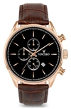 Vincero Chrono S Chronograph Quartz Black Dial Mens Watch Gol-bro-s06 In Black,brown,gold Tone,pink,rose Gold Tone