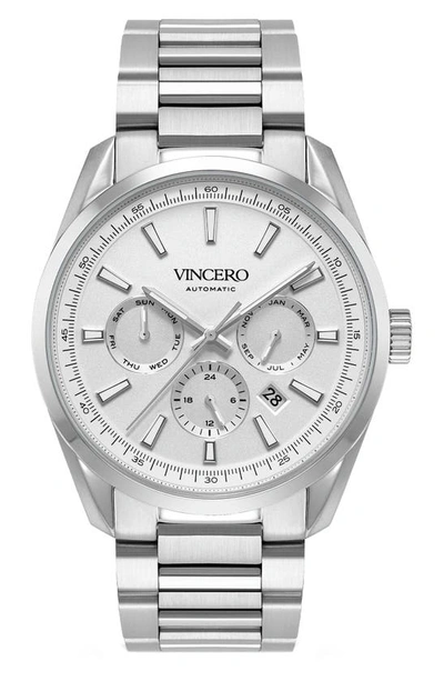 Vincero The Reserve Automatic Bracelet Watch, 41mm In Gray/ Silver