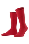 Falke Airport Wool Blend Socks In Scarlet
