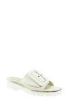Ron White Candra Buckle Napa Slide Sandals In Ice