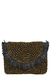 Btb Los Angeles Riley Clutch In Black/ Gold