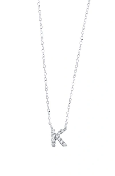 Bony Levy Icon Diamond Initial Pendant Necklace In 18k White Gold - K