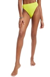 Good American Always Fits Good Waist Bikini Bottoms In Electric Lime002