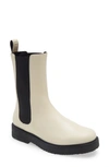 Staud Palamino Leather Chelsea Boots In Ivory