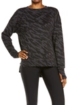 Sweaty Betty After Class Sweatshirt In Black Animal Wave Print