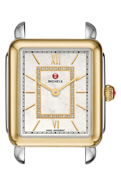 Michele Deco Ii Mid Watch Head, 27mm - 100% Exclusive In Gold/ Mop/ Silver