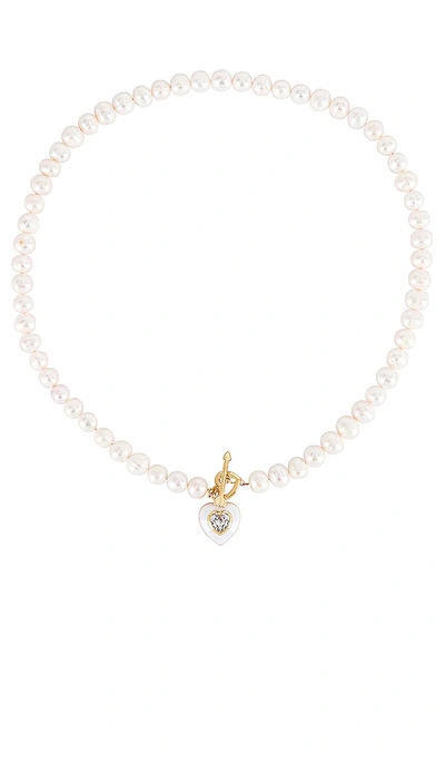 Bonbonwhims Freshwater Pearl Necklace In 白色