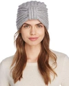 Rosie Sugden Knit Cashmere Turban Hat In Gray