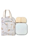 Miniware Babies' Grow Bento Box & Lunch Tote Set In Snow Peach