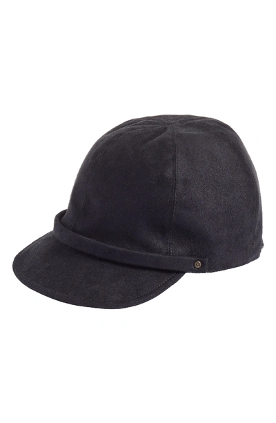 Eric Javits Mika Packable Faux Suede Cap - Black