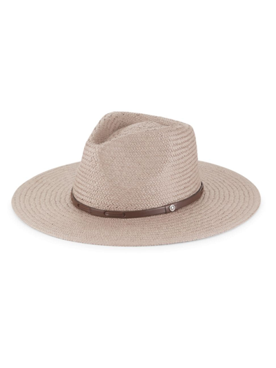 Rag & Bone Lexie Packable Wide-brim Fedora In Limestone