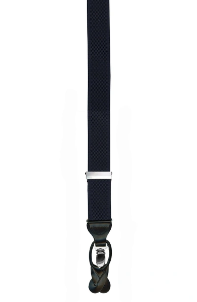 Trafalgar Men's Classic Convertible Brace Suspenders In Navy