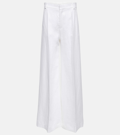 Chloé High Waist Wide Leg Trousers In White