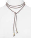 Jules Smith Suede Wrap Choker Necklace, 58 In Gold/gray