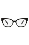 Versace 53mm Optical Glasses In Black/ Demo Lens