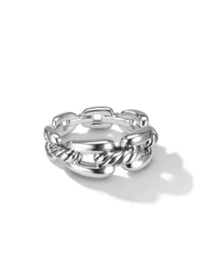 David Yurman Wellesley Sterling Silver Chain Link Ring
