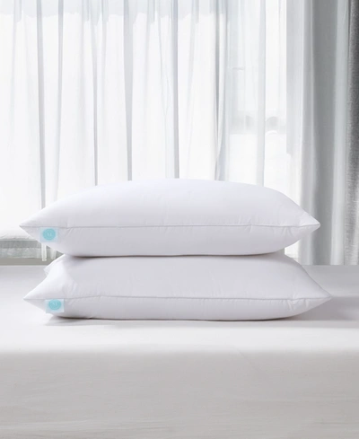 Martha Stewart 2-piece Tencel-around Medium Firm Pillow Set, King In White