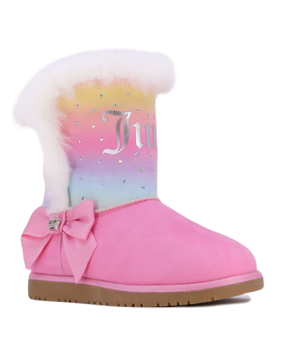 Juicy Couture Little Girls Cozy Boot In Pink Multi