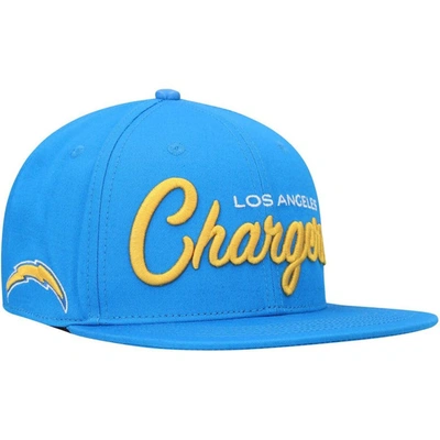 Pro Standard Men's  Powder Blue Los Angeles Chargers Script Wordmark Snapback Hat