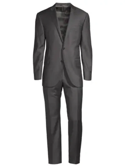Corneliani Academy Regular Fit Sharkskin Suit In Grey