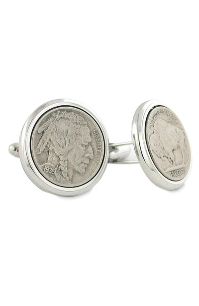 David Donahue Buffalo Nickel Cuff Links In Silver Nickel