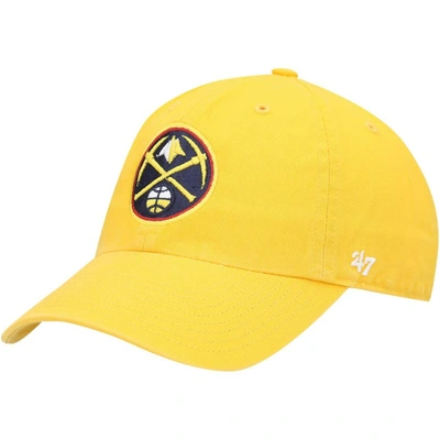 47 ' Gold Denver Nuggets Logo Clean Up Adjustable Hat