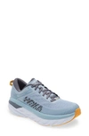 Hoka One One Bondi 7 Rubber-trimmed Mesh Running Sneakers In Light Blue