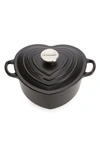 Le Creuset Signature Heart Cocotte In Licorice