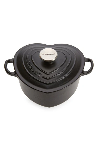 Le Creuset Signature Heart Cocotte In Licorice