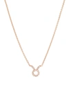 Bychari Diamond Zodiac Pendant Necklace In Taurus